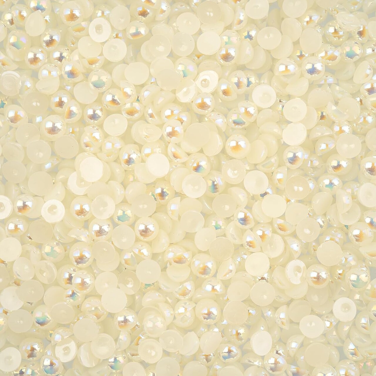 Crystal Lane DIY SS16(4mm) Plastic Pearl Flatback Rhinestones, 975pcs